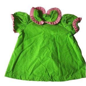 Baby Girls Remember Nguyen Dress/Shirt 6 Months Thin Corduroy Check Ruffle Colla